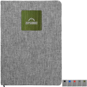 Heathered Recycled Notebook w/ Metal Accent, 5-1/2" x 8-1/4" - AL1698