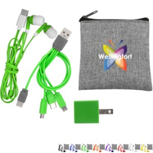 Recycled Pouch Colorful Type C Tech Kit - AL2304