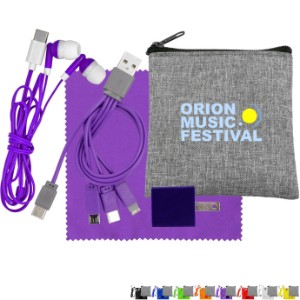 Recycled Pouch Ultimate Colorful Techie Kit - AL2305