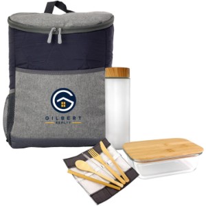 Quilted Bamboo Lunch & Drink Cooler Set - AL2415