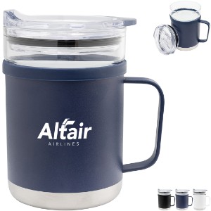 Glass & Stainless Steel Mug, 15oz. - HT6631