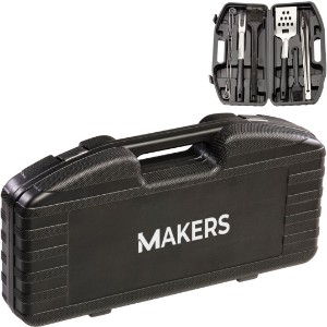 Highland 9-Piece Stainless Steel BBQ Set w/ Hardshell Case - AR1678