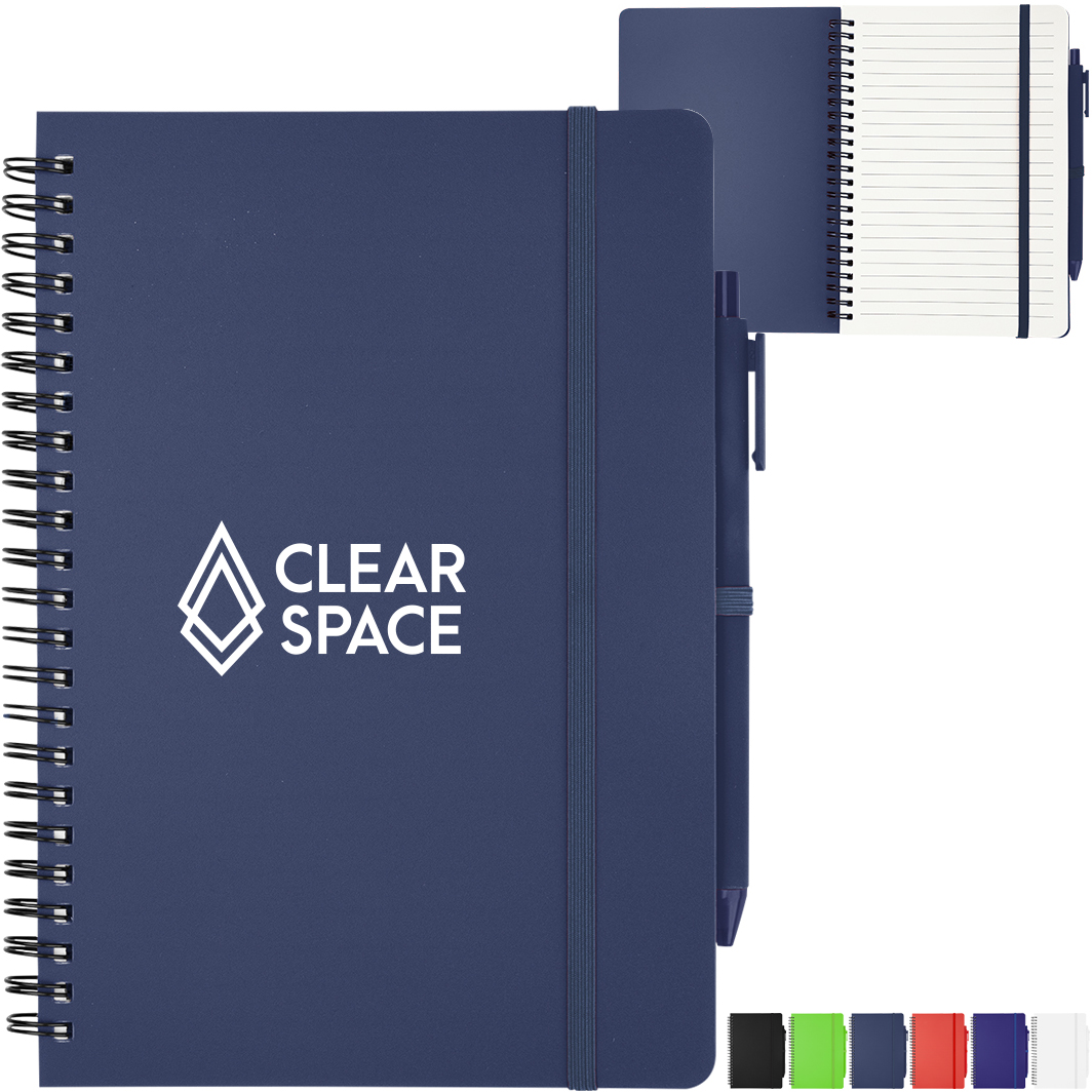 Product Photo 1 Repreve® Recycled Spiral Notebook w/ Pen, 5" x 7"