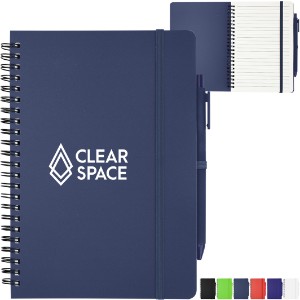 Repreve® Recycled Spiral Notebook w/ Pen, 5" x 7" - HT6617