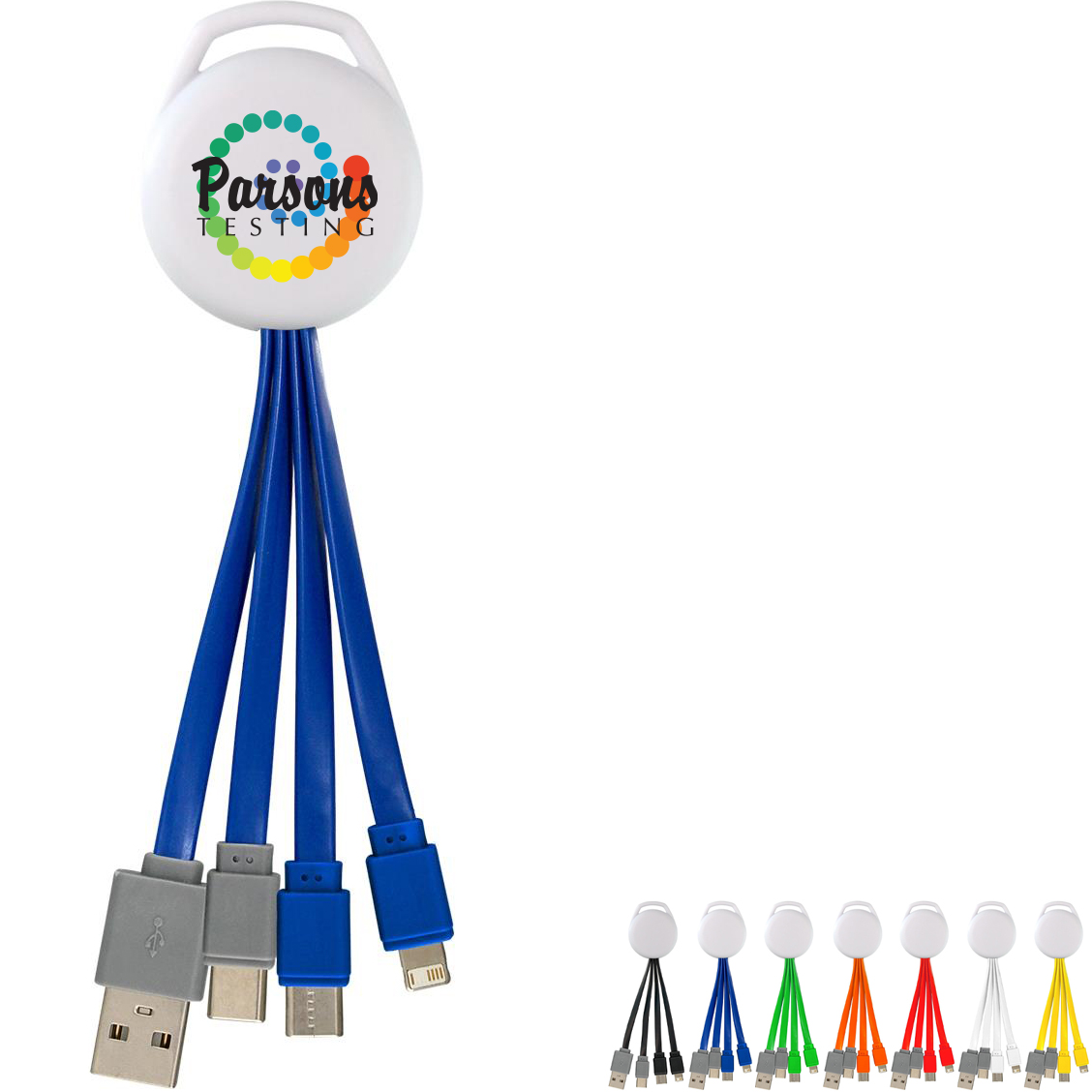 Product Photo 1 Vivid Dual Input 3-in-1 Full Color Charging Cable