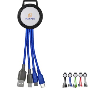 Vivid Dual Input 3-in-1 Colorful Charging Cable - AL1774