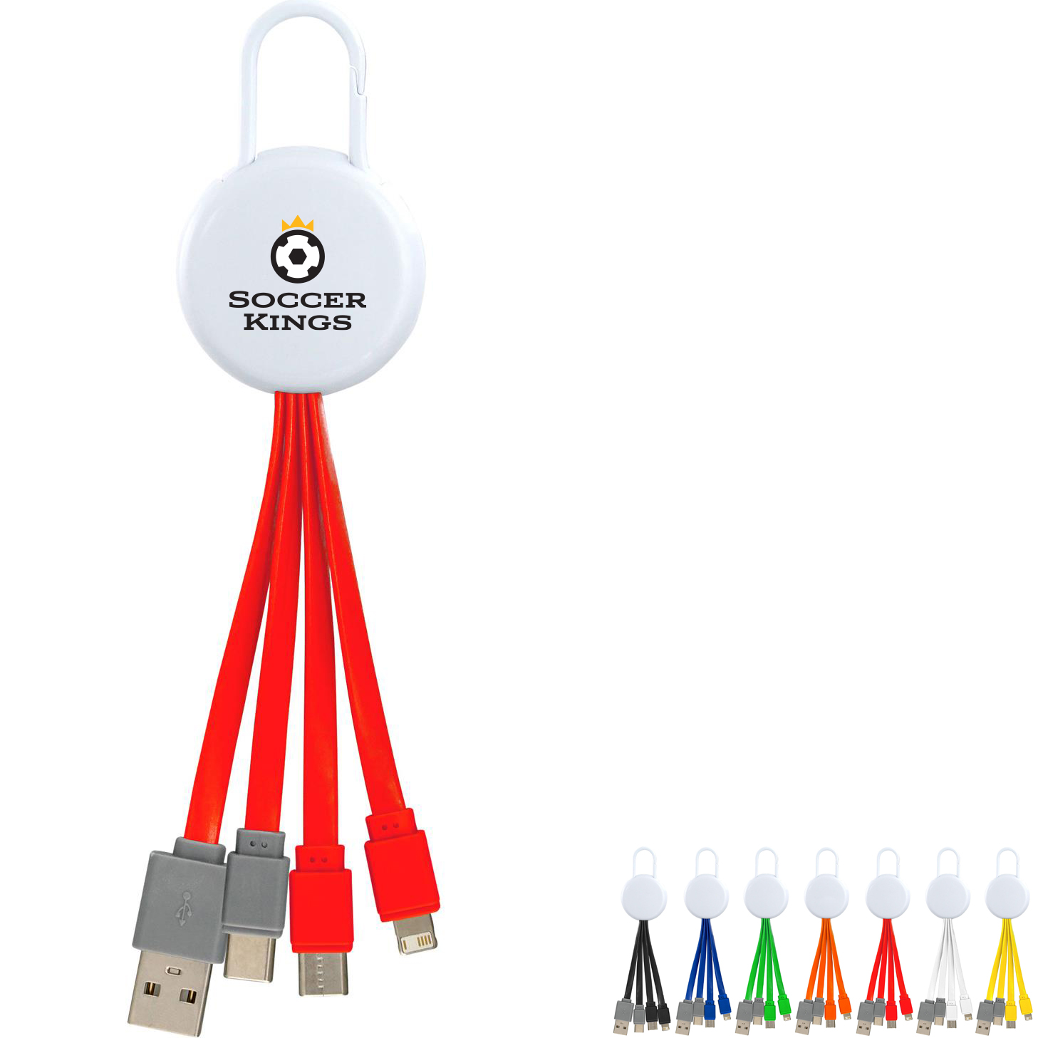 Product Photo 1 White Vivid Clip Dual Input Charging Cable