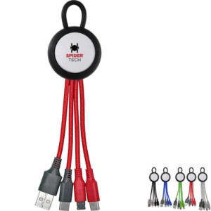 Vivid Loop Dual Input 3-in-1 Colorful Charging Cable - AL1776