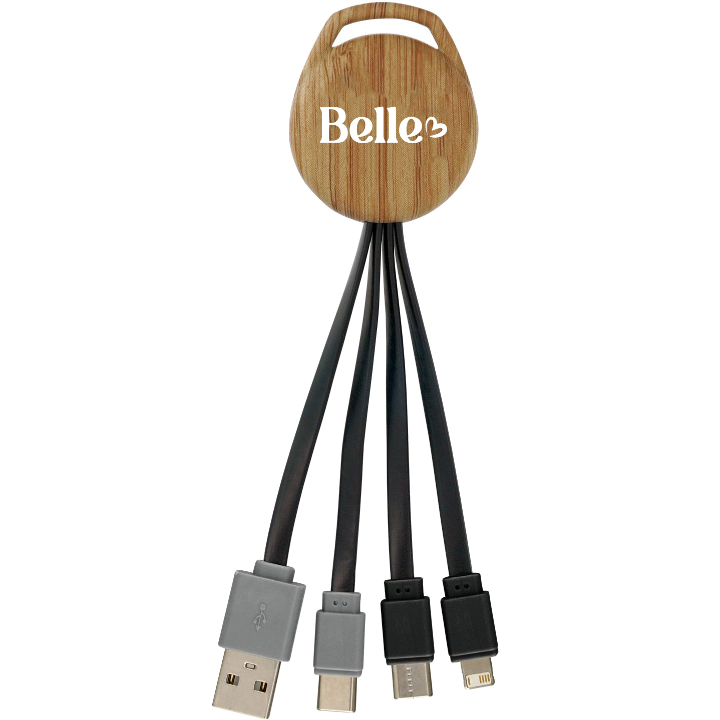 Product Photo 1 Wood Vivid Dual Input 3-in-1 Charging Cable