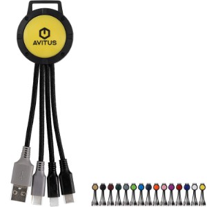 Two Tone Dual Input 3-in-1 Charging Cable - AL1779