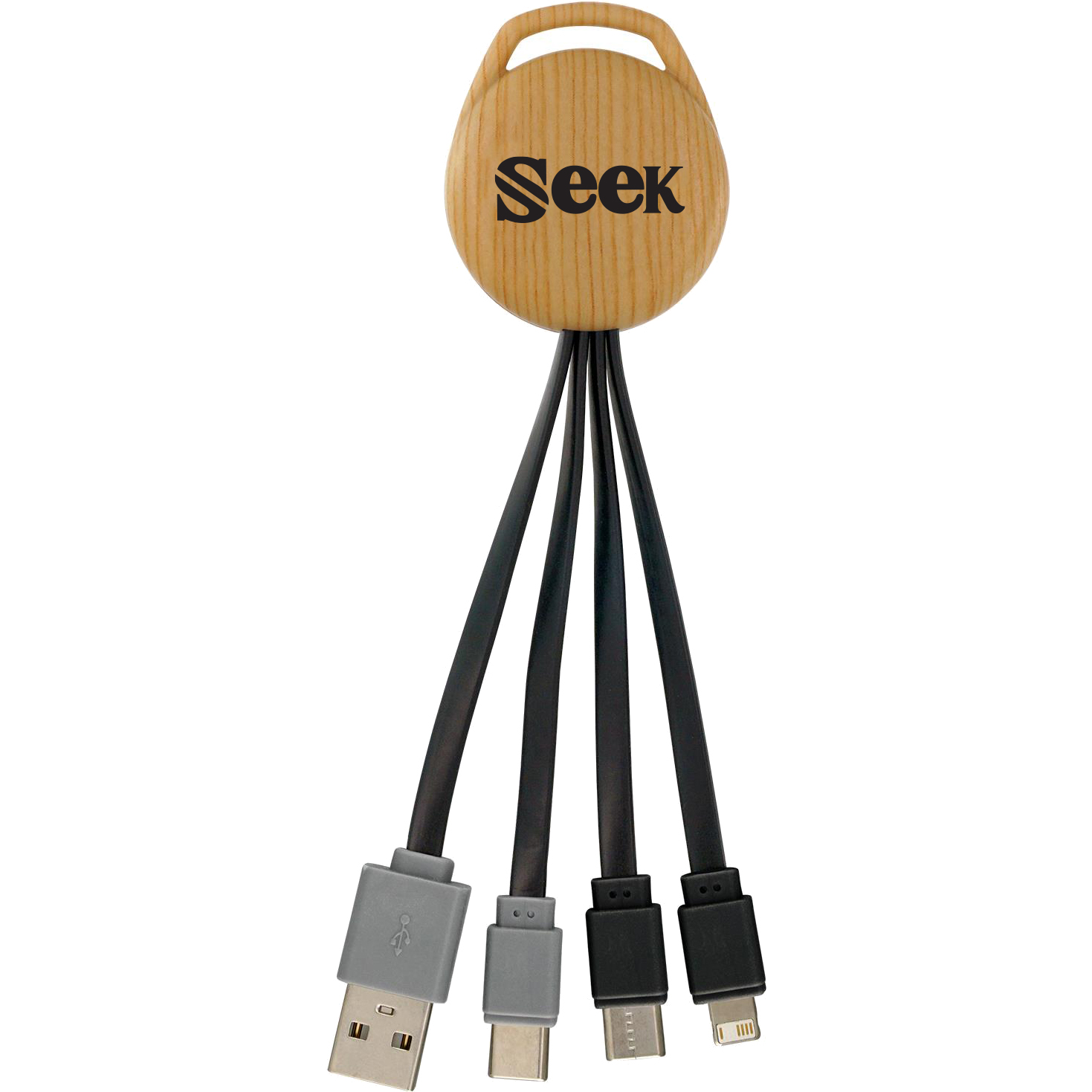 Product Photo 1 Bamboo Pattern Vivid Dual Input 3-in-1 Charging Cable