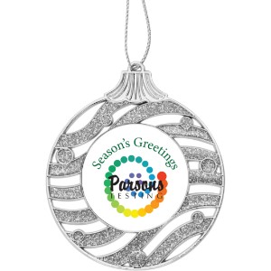 Glitter Bulb Die Cast Holiday Ornament - EM1504