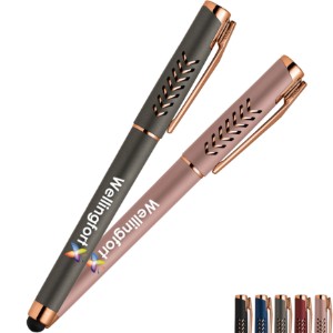 Hollywood Rose Gold Gel Pen w/Stylus, Full Color - GS3717