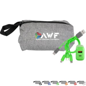Recycled Travel Pouch Fast Charging Set - AL2312