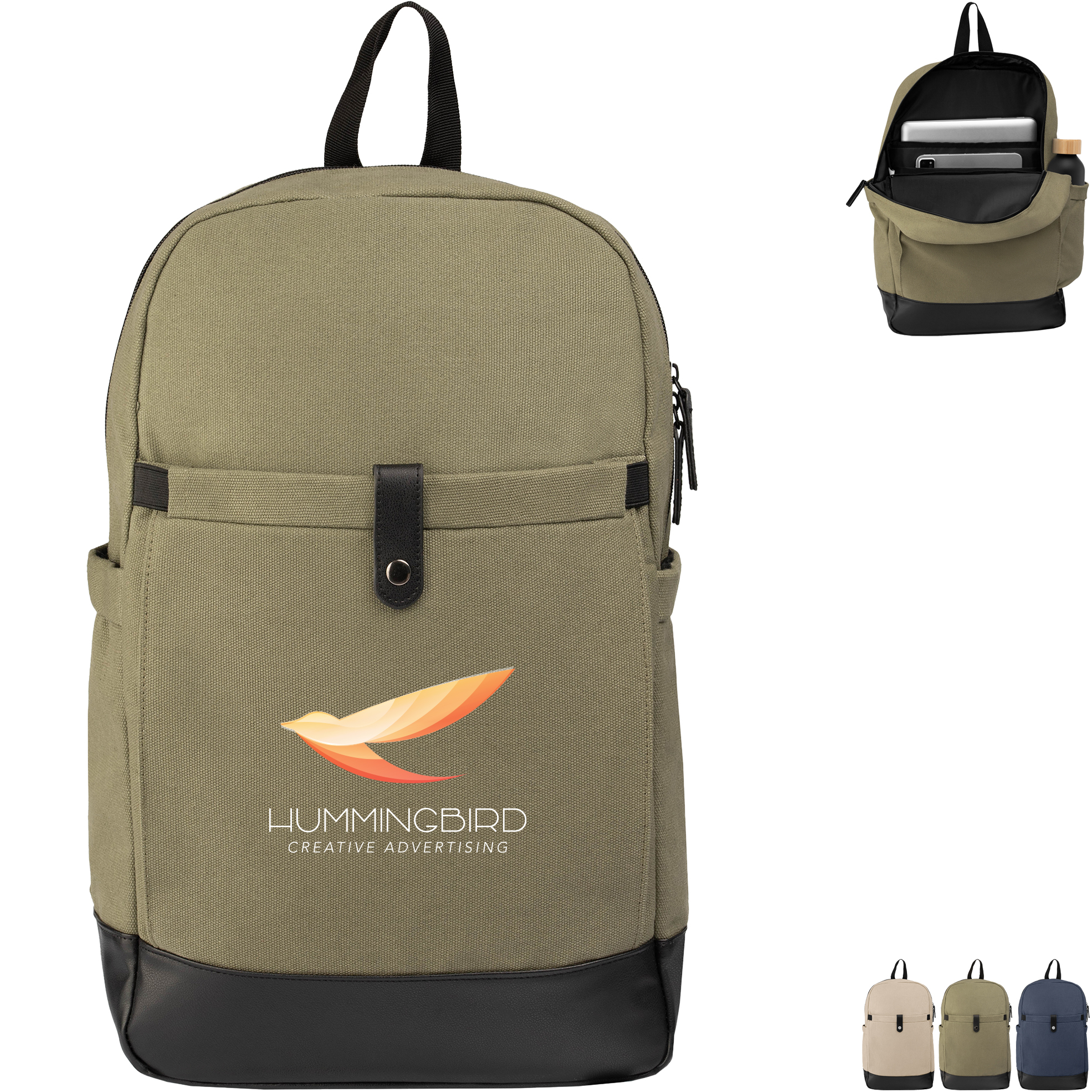 Product Photo 1 Odyssey Pack Recycled Cotton Canvas Backpack, Full Color