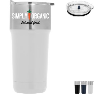 Optimus Double Wall Recycled Stainless Tumbler with Ceramic Interior, Full Color, 20oz. - GS3732