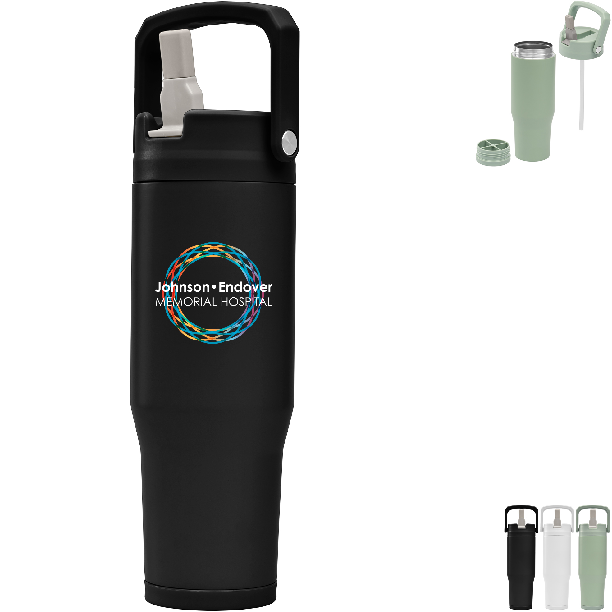 Product Photo 1 Polar Duo Double-Wall Recycled Stainless Steel Tumbler with Storage Base,  Full Color, 32oz.