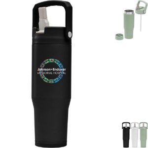 Polar Duo Double-Wall Recycled Stainless Steel Tumbler with Storage Base,  Full Color, 32oz. - GS3790