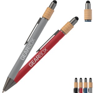 Reborn Spinner Recycled Aluminum Pen w/ Stylus, Laser - GS3700