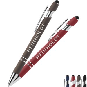Ellipse Softy Recycled Aluminum Pen w/ Stylus + Anti-Fraud Ink, Laser - GS3704