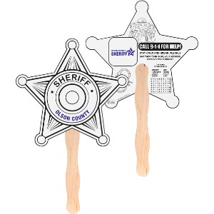 Sheriff Badge Hand Fan - WO2600