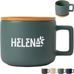 Café Virtuoso Ceramic Mug with Bamboo Lid, 12oz. - GS3776