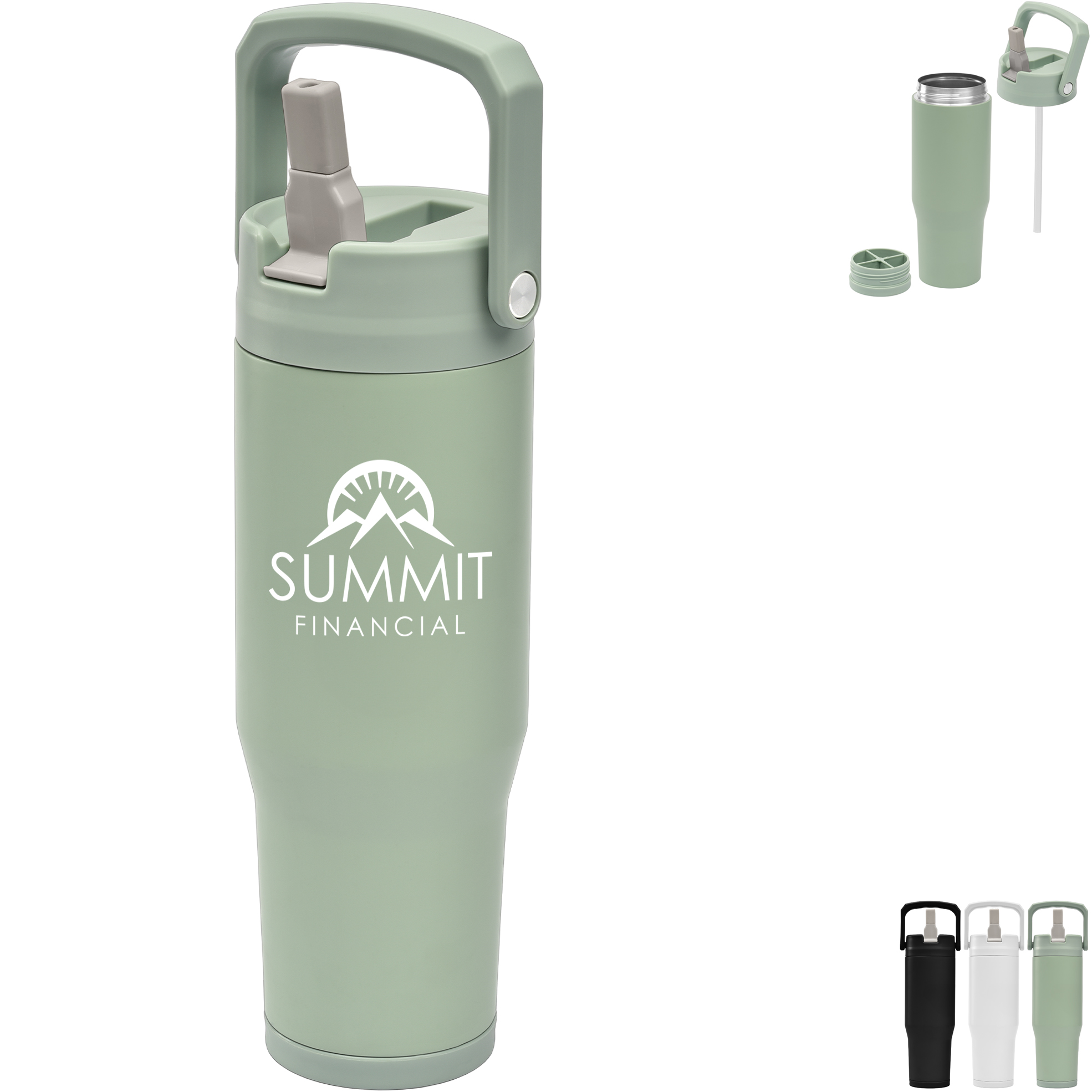 Product Photo 1 Polar Duo Double-Wall Recycled Stainless Steel Tumbler with Storage Base, 32oz.