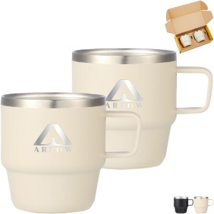 Doppio Stackable Recycled Mug Set, 6oz. - LD5461