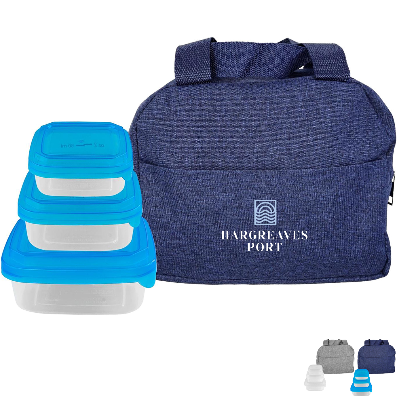 Product Photo 1 Portion Control Heathered Cooler & Lunch Container Kit