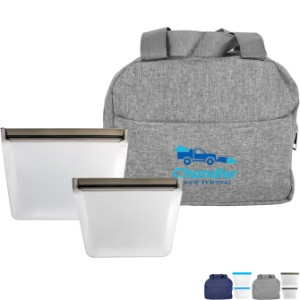 Heathered Bagged Cooler Set - AL2334