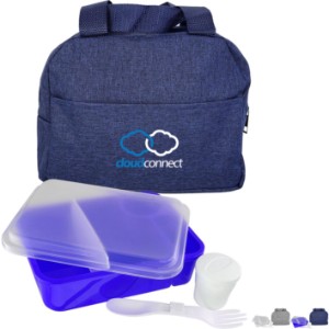 On The Go Heathered Cooler & Lunch Container Set - AL2335