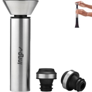 Rabbit® Vacuum Wine Saver & Preserver w/ Two Stoppers - HG1229