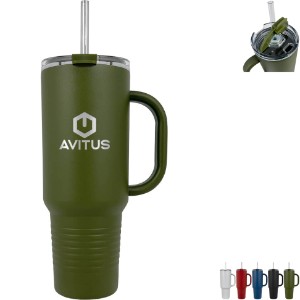 Patriot® Major Double Wall Insulated Tumbler w/ Straw, 40oz. - HG1213