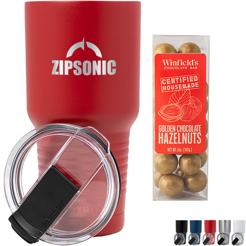 Product Photo 1 Patriot® Stainless Steel Tumbler & Golden Chocolate Gift Set
