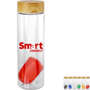 Bamboo Pattern Recycled Bottle w/ Floating Infuser, 24oz. - AL1764