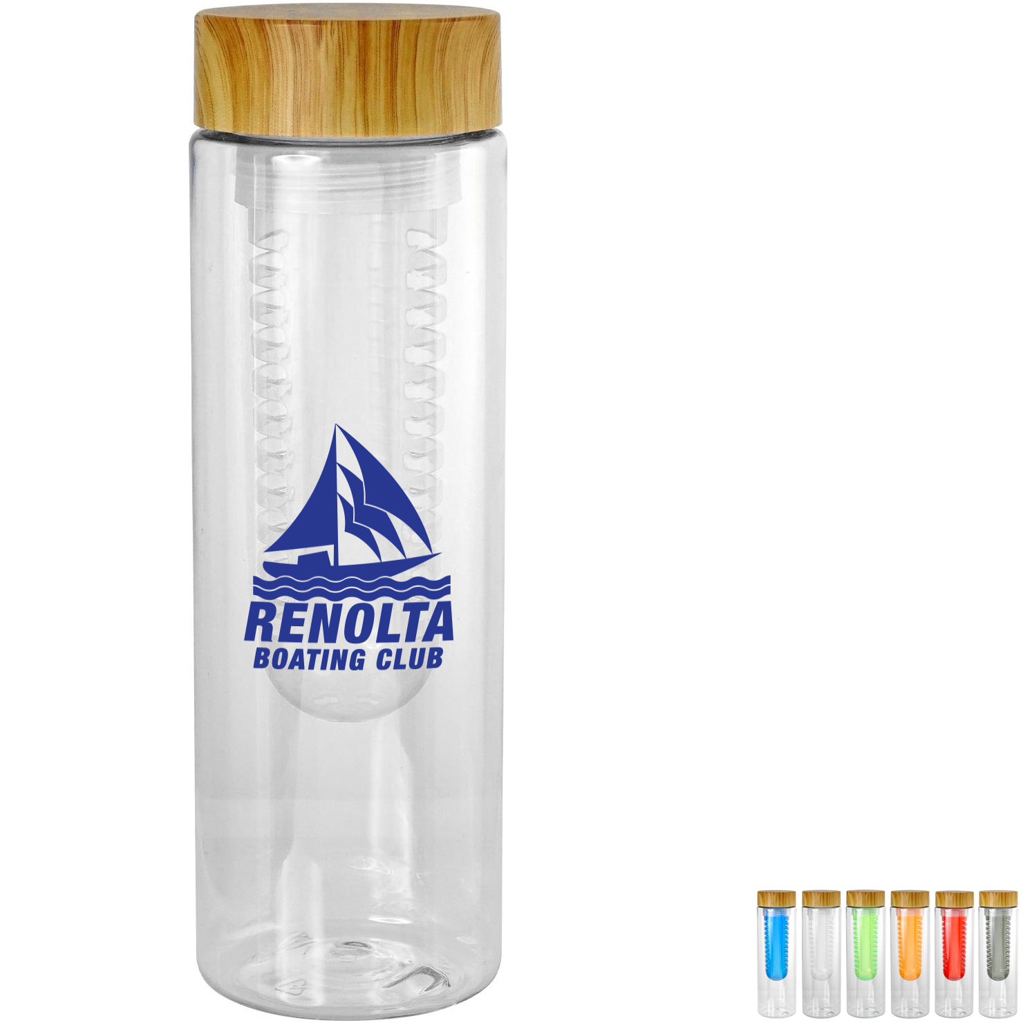 Product Photo 1 Bamboo Pattern Recycled Bottle w/ Fruit Infuser, 24oz.