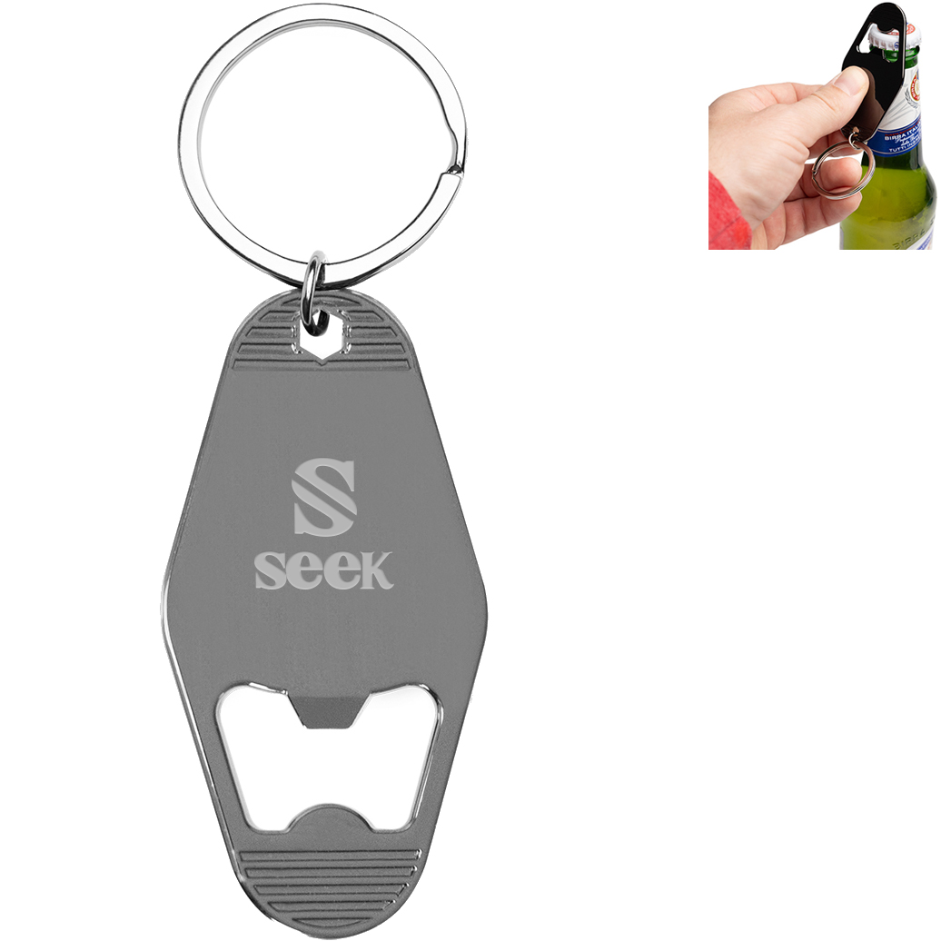Product Photo 1 Motel Style Metal Key Tag w/ Bottle Opener