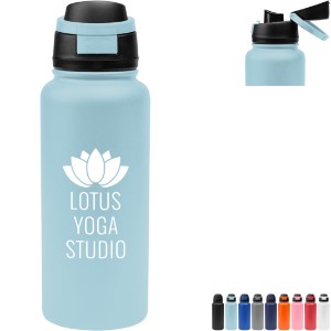 Pop Sip Recycled Stainless Steel Bottle, 32oz. - HT6522