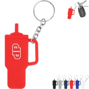 Intrepid Tumbler Shaped Silicone Key Ring - HT6607