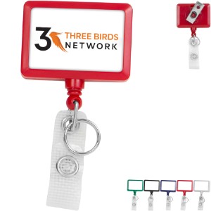 Hemp Jumbo Rectangle Badge Reel - DE3400