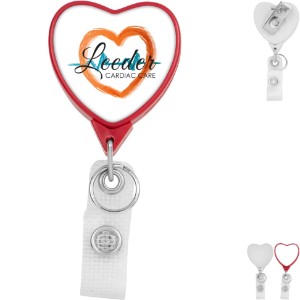 Hemp Jumbo Heart Badge Reel - DE3403