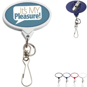 Bamboo Jumbo Oval Badge Reel - DE3421