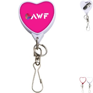 Bamboo Jumbo Heart Badge Reel - DE3422