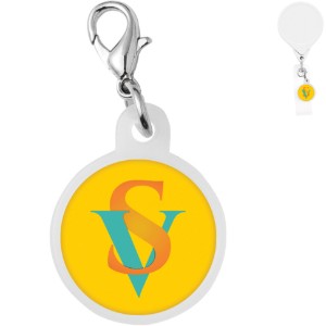 Round Badge Reel Charm - DE3424