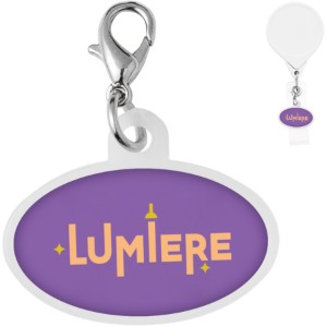 Oval Badge Reel Charm - DE3427