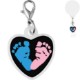 Heart Badge Reel Charm
