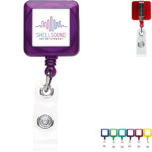 Translucent Better Square Badge Reel - DE3435