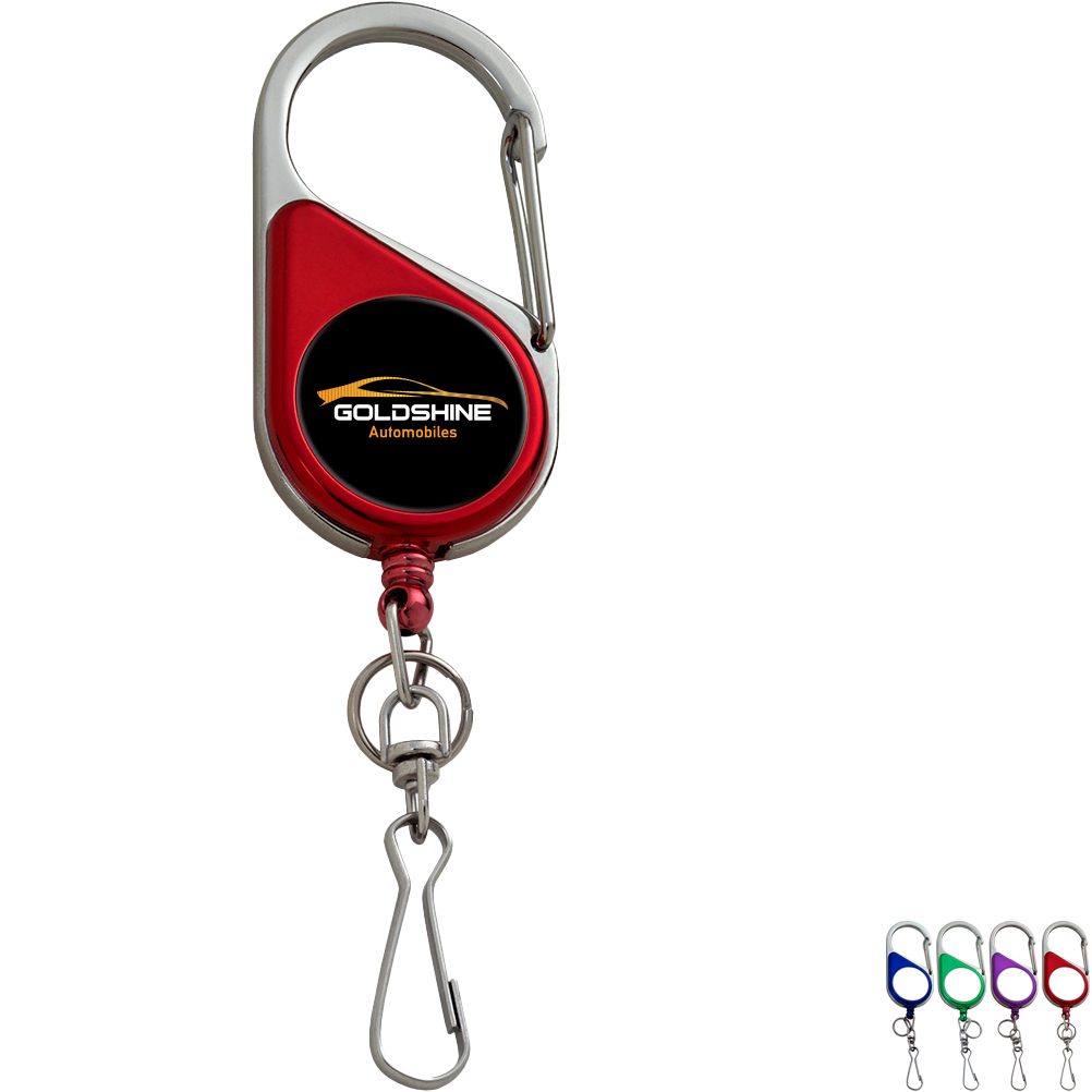 Product Photo 1 Color Chrome Heavy Duty Carabiner Badge Reel