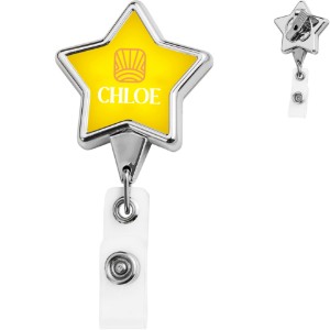 Chrome Star Badge Reel - DE3458