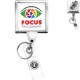Heavy Duty Chrome Jumbo Square Badge Reel with Split Ring
